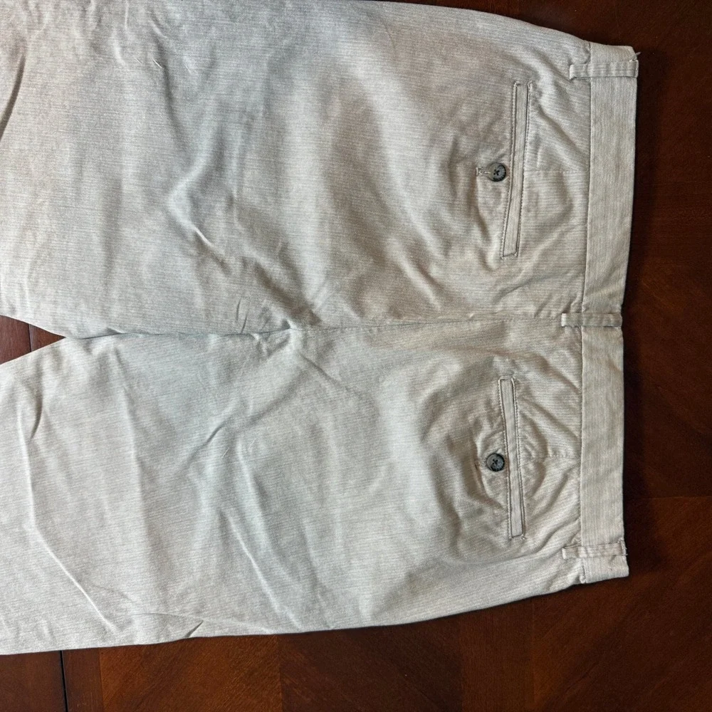 Banana Republic Slim Fit Chinos Mens 36x34 Light Tan Cotton Stretch Trousers